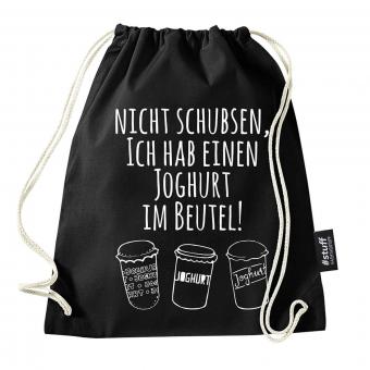 Joghurt - Turnbeutel - Schwarz I I Beutel: Schwarz I Rucksack I Jutebeutel I Sportbeutel I Hipster 