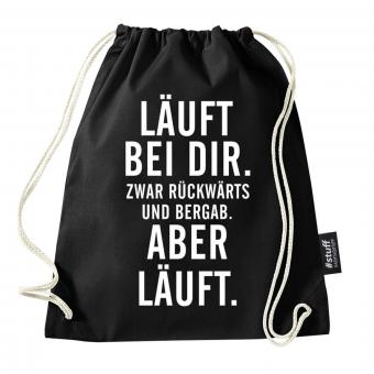 Läuft - Turnbeutel - Schwarz I I Beutel: Schwarz I Rucksack I Jutebeutel I Sportbeutel I Hipster 