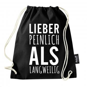 Peinlich - Turnbeutel - Schwarz I I Beutel: Schwarz I Rucksack I Jutebeutel I Sportbeutel I Hipster 