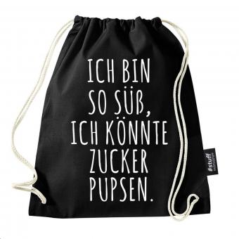 Zucker - Turnbeutel - Schwarz I I Beutel: Schwarz I Rucksack I Jutebeutel I Sportbeutel I Hipster 