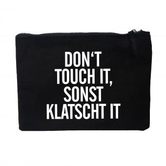 Klatschen - Damen Clutch - Schwarz I Tasche I Kosmetiktasche I Handtasche I Kulturbeutel I Federmappe 